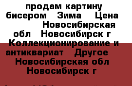 продам картину бисером “ Зима“ › Цена ­ 1 500 - Новосибирская обл., Новосибирск г. Коллекционирование и антиквариат » Другое   . Новосибирская обл.,Новосибирск г.